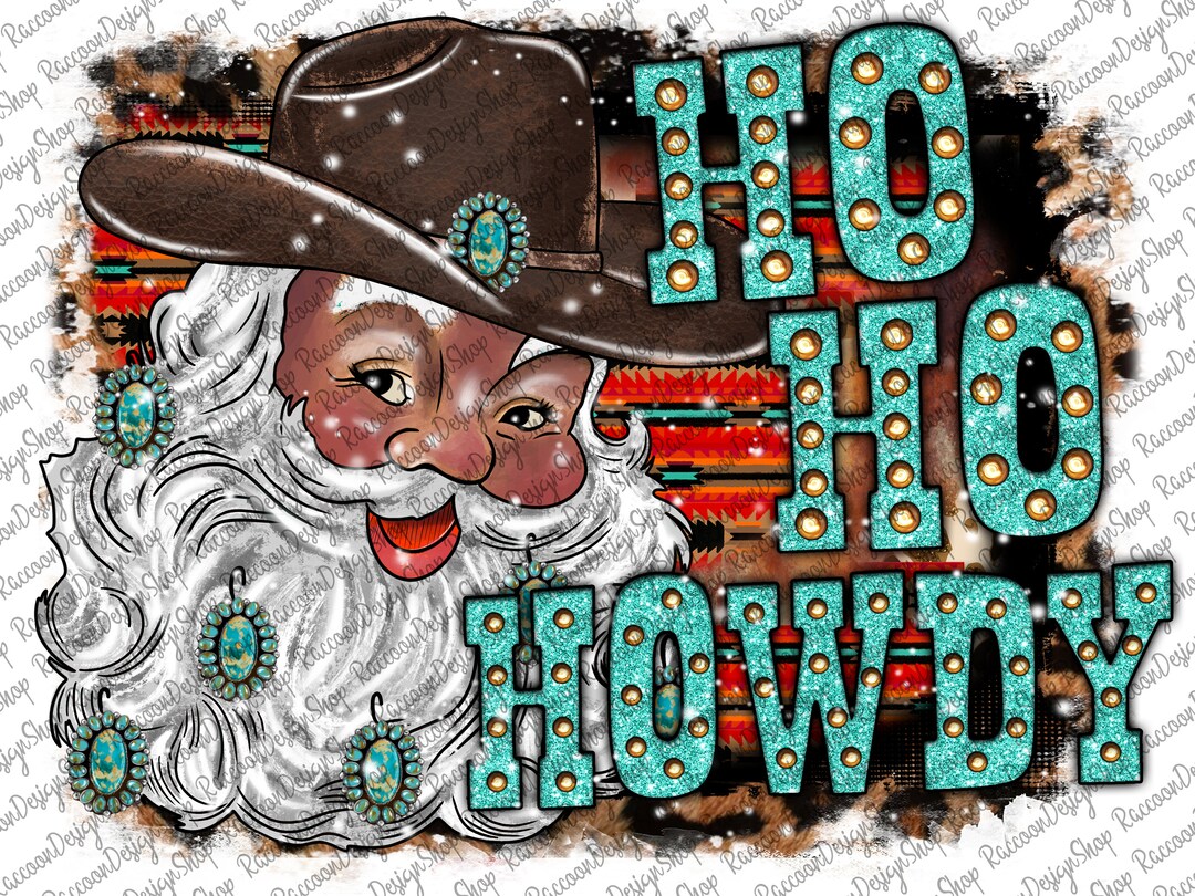 African Cowboy Santa Png Sublimation Pngchristmassanta - Etsy