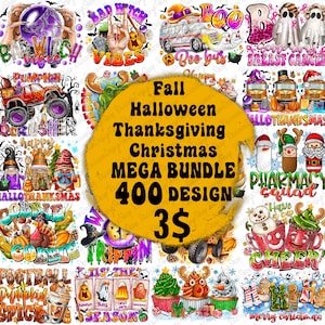 Christmas Halloween Fall Thanksgiving Bundle Png,Merry Christmas Png,Christmas Png,Fall Bundle PNG, Thanksgiving Bundle PNG,Halloween Bundle