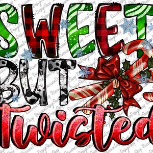Candy Cane, Twisted but Sweet Png, Merry Christmas Png, Christmas Candy Png, Christmas Tree, Western, Digital Download, Sublimation Design