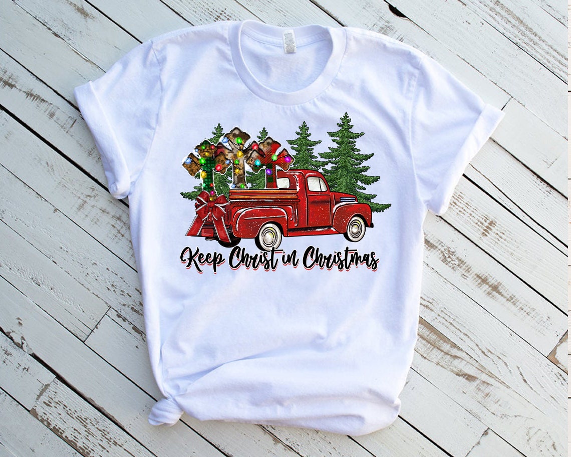 Christmas Gifs for Truck Driver Trucker Shirt for Husband Dad Grandpa  Christian Tee Jesus Cross Tee for Him Jesus Religious Believe Shirts 