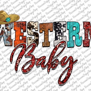 Western Baby Png, Digital instant Download, Country Western Design Sublimation,Western Sublimation Png,Cowgirl Png,Santa Baby,Western Design