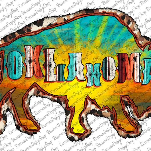 Oklahoma Buffalo Png, Oklahoma Png, Western, Sublimation File Clipart Graphic, Digital Download, Sublimation Designs Downloads, Oklahoma