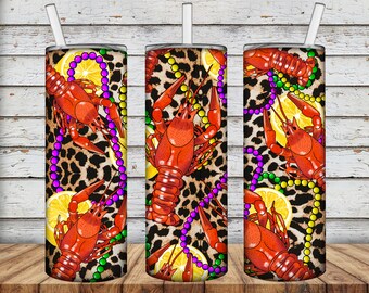 Mardi Gras Crawfish Tumbler 20oz Tumbler wrap PNG Download, Tumbler Wrap-PNG Digital Download, Mardi Gras Tumbler Png, Mardi Gras Png