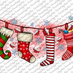 Christmas Socks Png, Christmas Sublimation Designs, Sock Design, Sock Png, Sublimation Png, Christmas Design, Christmas, Winter, Santa Claus