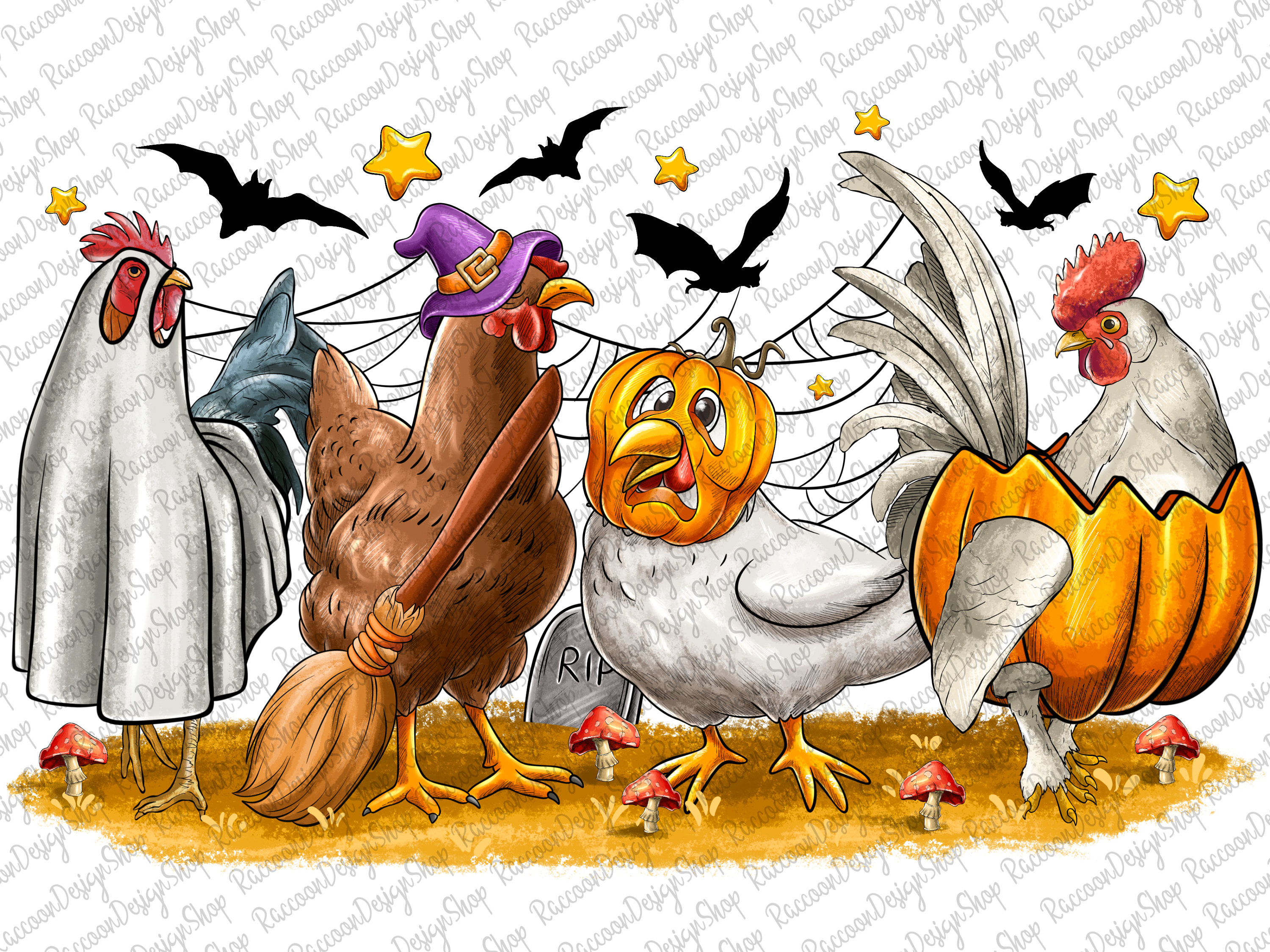 Halloween Chicken Png, Halloween Sublimation, Chick or Treat Png ...