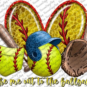 Take Me Out To The Ballgame png, Softball clipart, Softball Sublimation, Digital Download, Love Softball,Softball Mom png, Softball png
