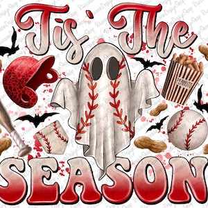 Tis the Season baseball Png, Baseball Halloween,Halloween Baseball,Halloween Baseball Clipart, Transparent PNG file for sublimation,Baseball