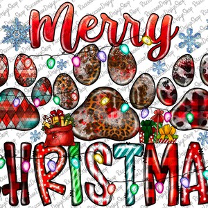 Merry Christmas paws, paw print sublimation design, Christmas sublimation, Christmas sublimation designs digital, sublimation designs