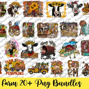 Farm Bundle Png, Animals PNG,Bundle PNG,Farm Animals Png,Farm Watercolor Png,Instant Download,Sublimation Designs,Digital Download,Hand Draw