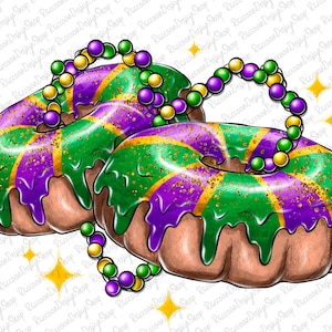Mardi Gras King Cake Png Sublimation Design, Mardi Gras Png, Mardi Gras Cake Sublimation Png, Western Design Png, King Cake Design Png