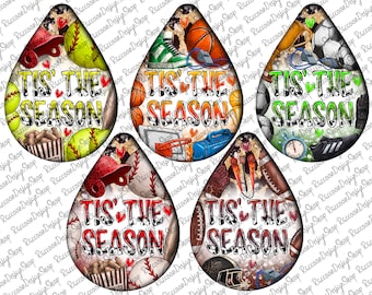 Sport Earrings Teardrop Bundle Png, Sport Teardrop Png, Sport Teardrop Png, Western Teardrop Earrings Png, Instant Download, Tis the Season