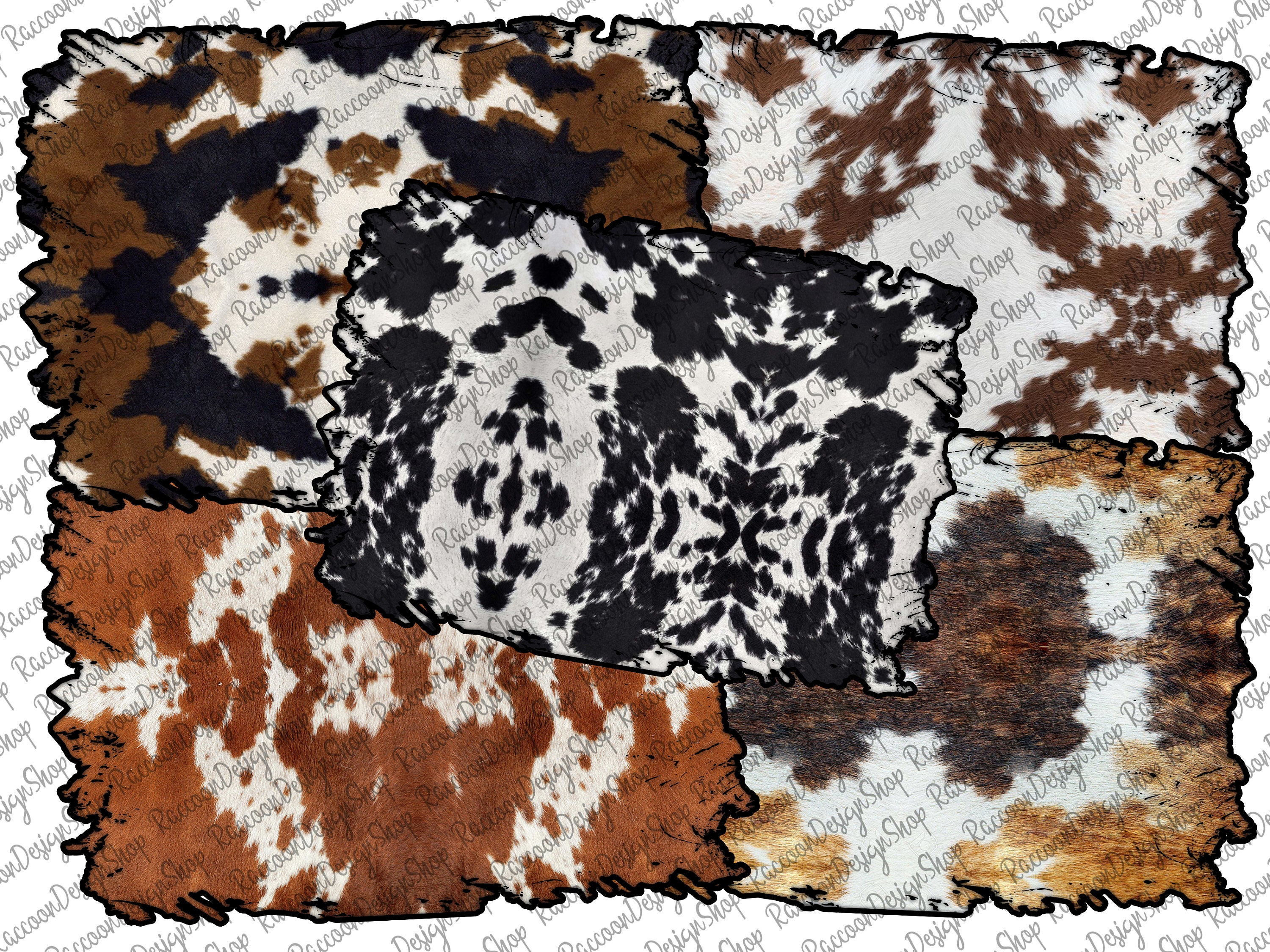 Cowhide Frame Png Cowhide Background Graphic Instant Digital Etsy