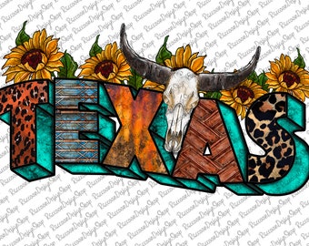 Texas Bull Skull Png, Texas Maps Png, Instant Download, Texas Clipart, Leopard Png, Digital download, Sublimation Designs Downloads
