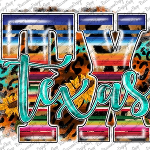 PNG TX Texas Leopard Heart Sublimation Design Digital Download Tie Dye