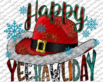 Western Christmas, Merry Christmas Png, Desert Png, Cactus Png, Christmas Design, Cowboy Santa Png, Digital Download, Sublimation Design