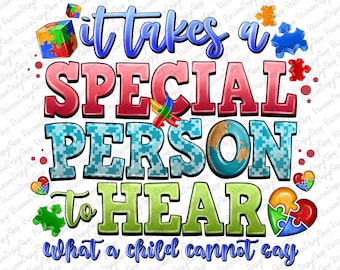 Er is een speciaal persoon voor nodig om te horen wat een kind niet kan zeggen: autisme, acceptatie, bewustzijn png