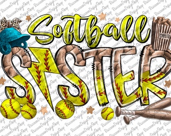 Softball Sister,Softball Sister PNG,Softball Sis,Leopard Softball Sister Sublimation Design,Popcorn Hot Dog PNG,Softball Sis Png,Softball