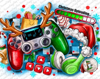 Gamer Christmas Game Controller Png Sublimation Design Download ...