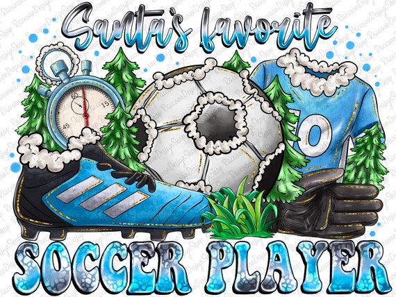 Giocatore di calcio preferito di Babbo Natale per Natale Png