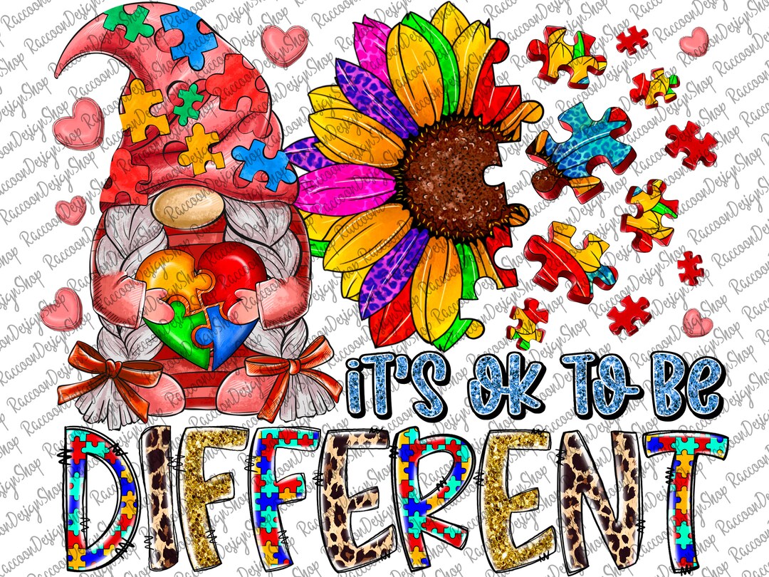 It’s Ok to Be Different Png, Autism Awareness Png, Autism Puzzle