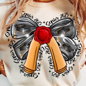 Senior 2025 Coquette bow PNG,Retro Graduation PNG,Sublimation Design,Digital Download Png,class of 2025 png,senior coquette bow png