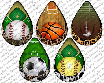 Western Sport Earrings Teardrop Bundle Png, Sport Teardrop Png, Sport Teardrop Png, Western Teardrop Earrings Png, Instant Download