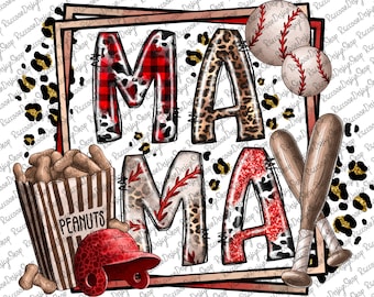 Baseball Mom, Baseball Clipart, Transparent PNG file for sublimation, Baseball Mama Png, Baseball Shirt Design, Baseball Mom png, Baseball