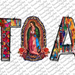 Tia Nossa Senhora, Madre Nossa Senhora PNG,Virgem de Guadalupe PNG,Avó, Sublimação Latina Mexicana,Guadalupe retrô png, Sublimação da Virgem Maria