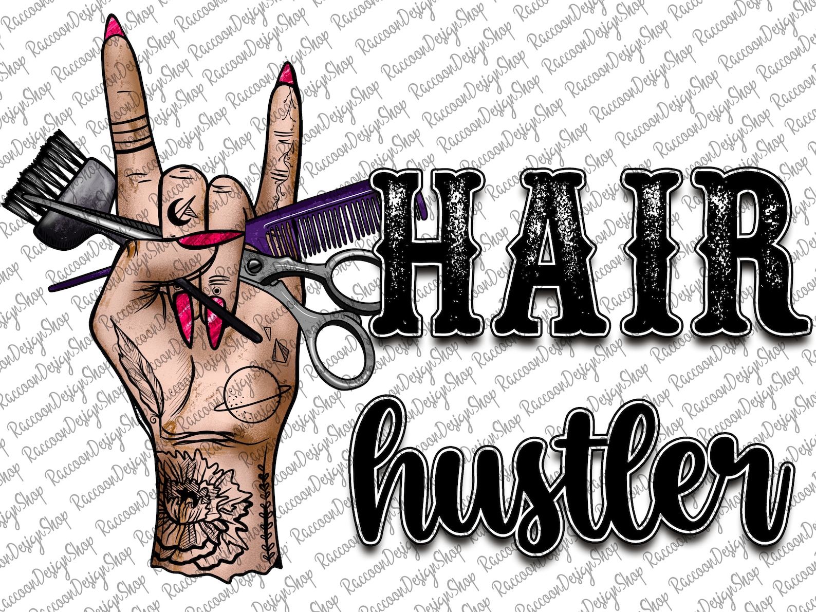 Hair Hustler Png Hair Hustler Hair Therapy Hair Stylist - Etsy