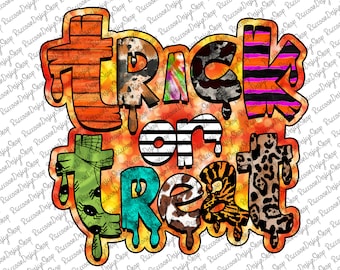Trick or Treat Png, Halloween PNG Design, Halloween Design, Pumpkin Png, Brushstrokes Png, Sublimation Designs Downloads, Halloween Png