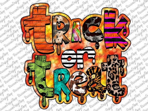 Trick or Treat Png, Halloween PNG Design, Halloween Design, Pumpkin Png, Brushstrokes Png, Sublimation Designs Downloads, Halloween Png