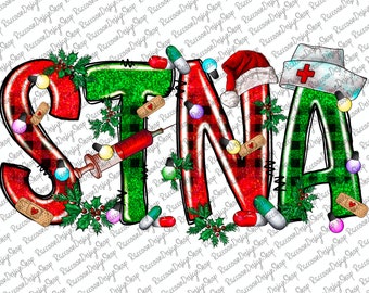 STNA png, verpleegkundige kerst png, vrolijk kerstfeest, verpleegkundige png, stethoscoop png, sublimatieontwerp, kerstsublimatieontwerpen digitaal