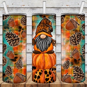 Hello Fall Tumbler Png,Fall Gnome Tumbler,Fall Tumbler Png,Pumpkin Tumbler, 20oz Skinny Tumbler Sublimation Designs, Tumbler Design Png