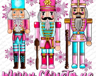 Pink Nutcracker Friends PNG Pink Christmas PNG,Nuts About Christmas Png Sublimation Design, Christmas Png,Christmas Png,Christmas Nutcracker
