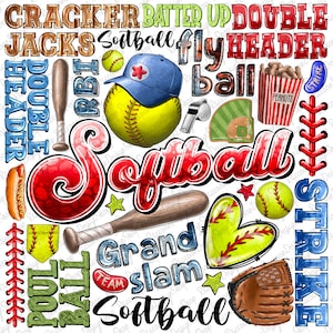 Softball png,Softball Sublimation Design,Softball Clipart,Softball digital,Softball printable,Sport team,Softball lover png,Softball Mom png