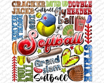 Softball png,Softball Sublimation Design,Softball Clipart,Softball digital,Softball printable,Sport team,Softball lover png,Softball Mom png