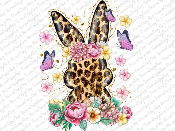 Leopard Bunny Png, Sublimation Design, Easter Day Png, Easter Sublimation Png,Easter Cross Png, Leopard Bunny Png, Digital Download