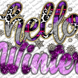 Hello Winter Png, Winter Sublimation Png, Christmas Sublimation Design Download , Hello Winter Sublimation, Winter Season Png
