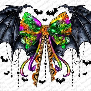 Halloween Gothic Coquette bow png, Retro halloween png, Trending png, Gothic png, Black Bow png, Gothic Girl png, Pumpkin girly png,bat png
