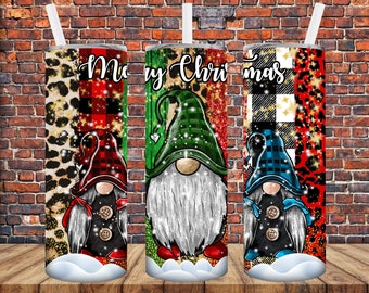Gnomes Christmas 20oz Skinny Tumbler Sublimation Designs, Tumbler Wrap - PNG Digital Download, Merry Christmas Tumbler Png, Instant Download