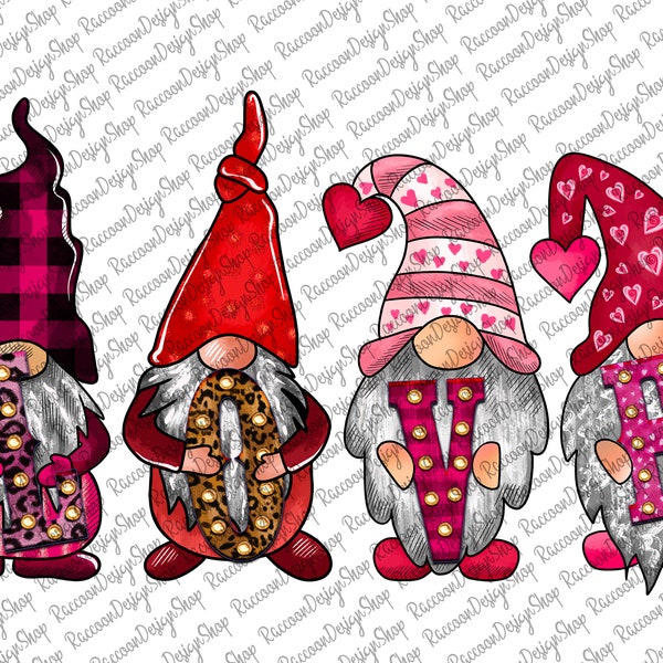 LOVE Gnome png, Gnome Valentines Day, Gnome Happy Valentines Day, Valentine Gift Ideas, Valentine Gnome Design, Gifts For Her, Gnome heart