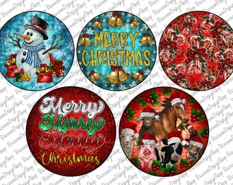 Paquete de plantillas de posavasos navideños para coches, diseño PNG navideño, imágenes prediseñadas, descarga digital instantánea, diseño de sublimación navideña