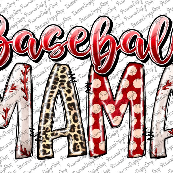 Baseball Mama, Baseball Clipart, Transparent PNG file for sublimation, Baseball Mama Png, Baseball Shirt Design, Baseball Mom png, Baseball
