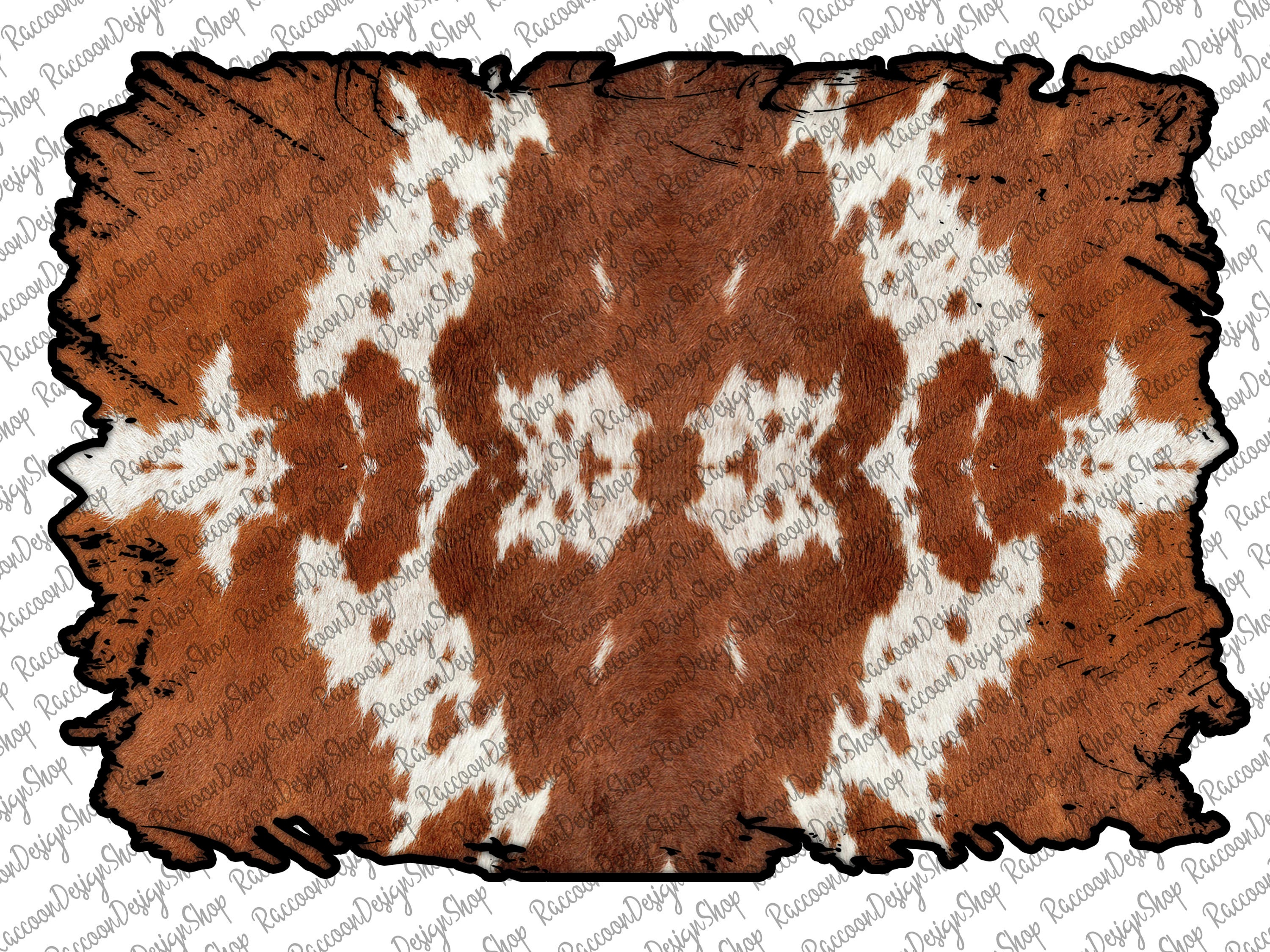 Cowhide Frame Png, Cowhide Background Graphic, Instant Digital Download