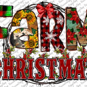 Farm Christmas png,Christmas Animals,Digital Download, Png, Merry Christmas, Christmas Png,Sublimation Designs Downloads, Farm Christmas Png