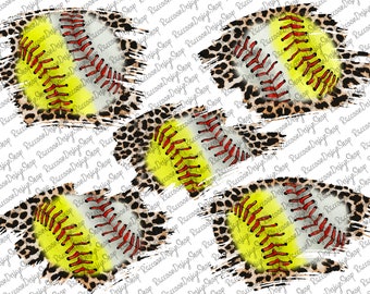 Baseball and Softball Patch, Baseball Patches Sublimation Png Bundle, Leopard Baseball Png,Sport Png Bundle,Leopard Softball Png, Softball