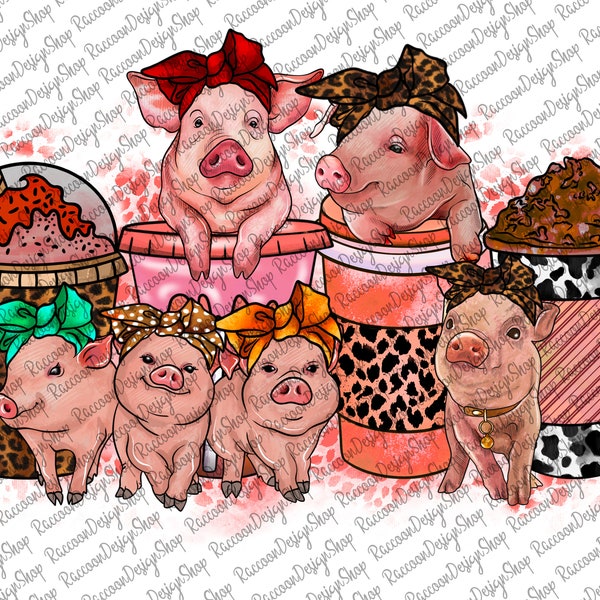 Pig Coffee Drink Png,Pig Sublimation Designs,Pig png,Pig Sublimation Png,Pig Drink Design,Farm animals png,Pig Design,Coffee Drink png