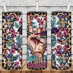 Hair Hustler Tumbler Png, Hair Hustler, Hair Therapy, Hand Hustler, Download,Peace love Barber,Stylist,Sublimation Design Downloads