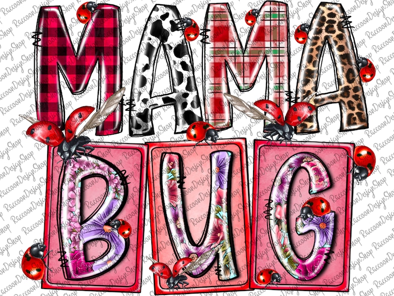 Mama Bug Png Sublimation Design Download Valentine's Day - Etsy