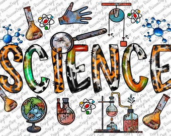 Science Sublimation PNG Design, Science Life, Love science, Digital Download Printable Art,Back to school,School Teacher Png,Science Western